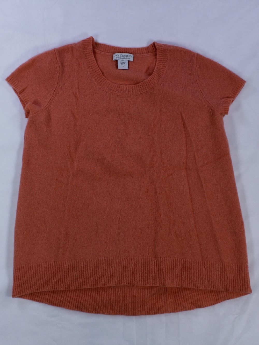 Oats Cashmere by Debra Hayburn‎ Women's Sweater - 100% Cashmere - Short Sleeve